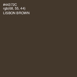 #44372C - Lisbon Brown Color Image